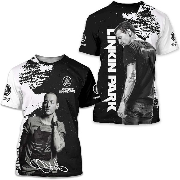 Linkin Park X Chester Bennington Signatures 3D T-Shirt-image