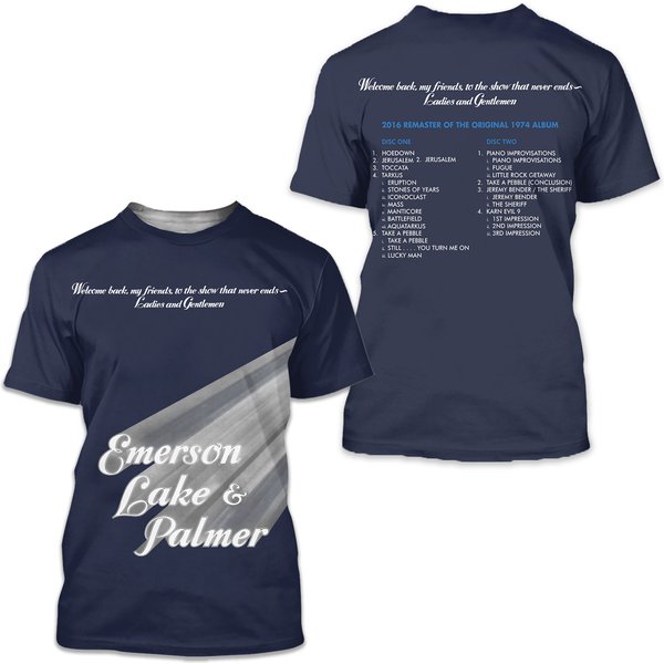 Emerson Lake & Palmer The Show That Never Ends Album Cover Aop 3D T-Shirt-image