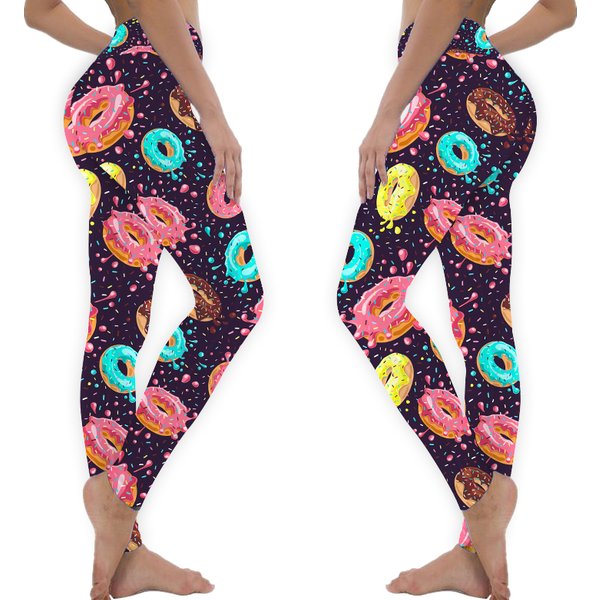 Donuts Leggings For Women, Food Leggings, Funny Donuts Leggings, Gifts For Her