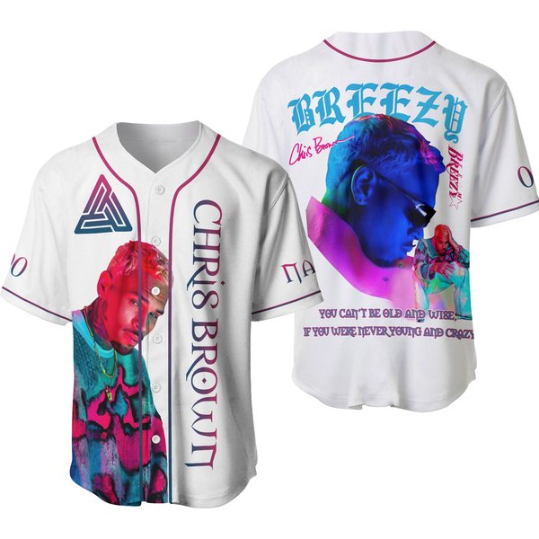 Chris Brown Brezzy Custom Baseball Jersey-image