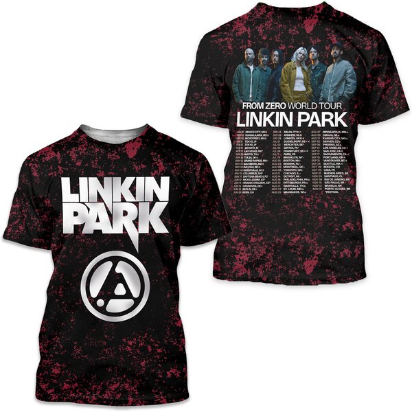 Linkin Park From Zero 2025 World Tour Showtime Celebrating T-Shirt 3D-image