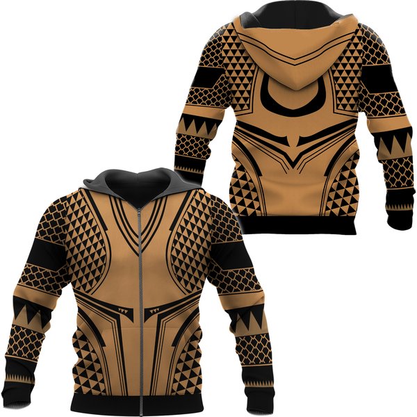 Aquaman Arthur Curry Hoodie, Cosplay Zip 3d Hoodie