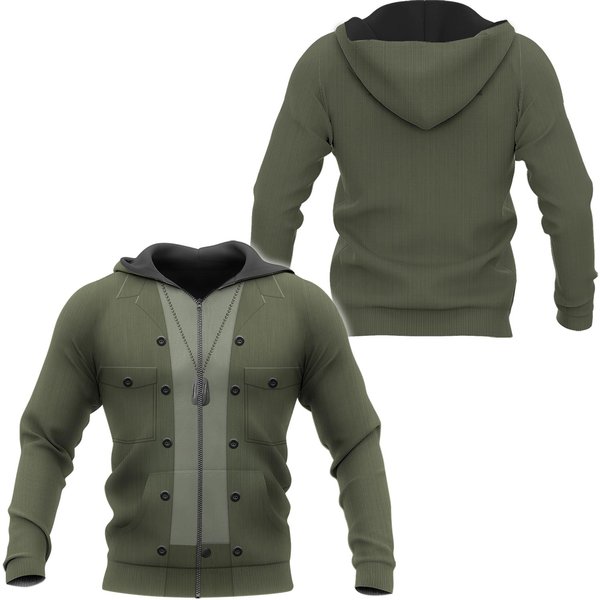 Mash Costume 3D Zip Hoodie, Hawk Eye Pierce Cosplay Halloween Gift-image