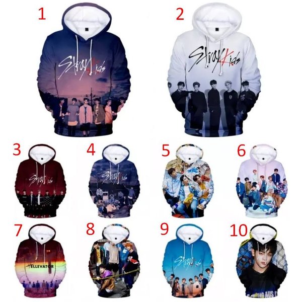 Men Women Kpop Stray Kids 3d Hoodie Pullover Rap Monster Street Tops