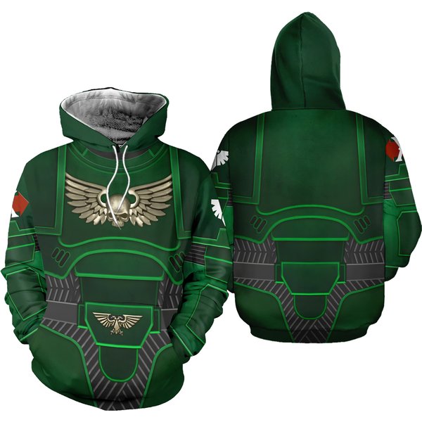 Space Marines Dark Angels Warhammer Costume Hoodie Sweatpants Tracksuit-image