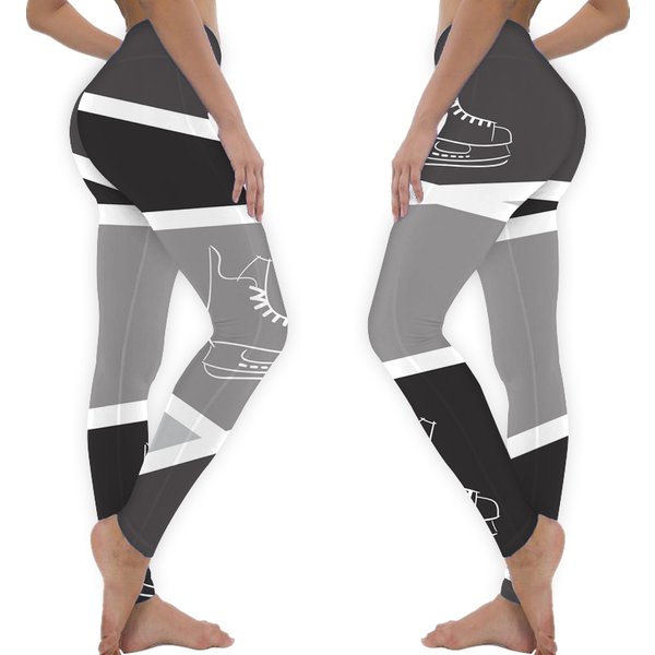Ice Hockey Skate Sketch Triangle Leggings