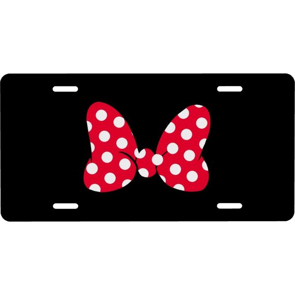 Bow License Plate! New! Black, White, And Red!