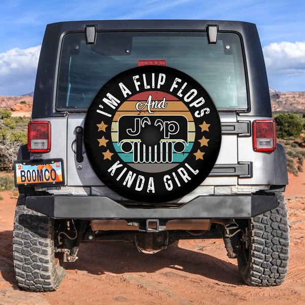 I'm A Flip Flops Girl Spare Tire Cover, Summer Spare Tire Cover-image