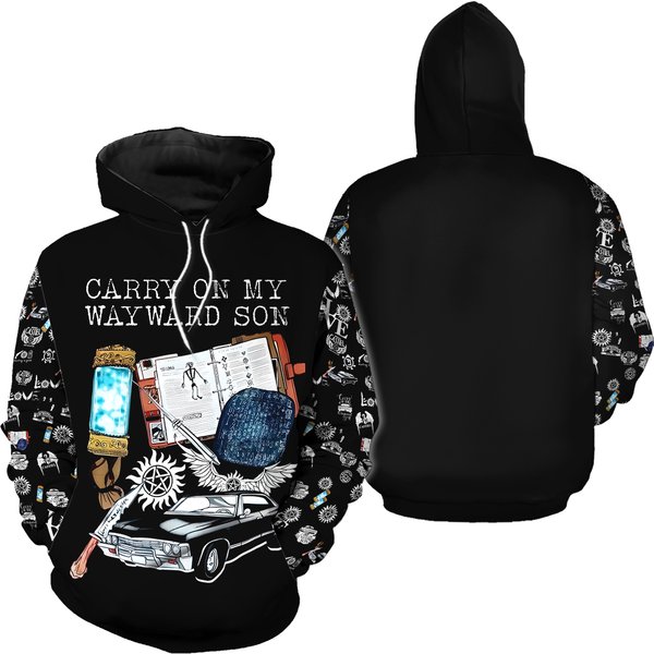 Supernatural Themed Hoodie And Leggings For Women-image