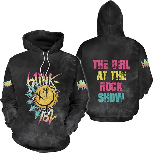 B182 The Girl At The Rock Show Rock Band All Over Print Hoodie 3D-image