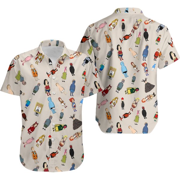 Bobby Hill Hawaiian Button Shirt And Shorts-image
