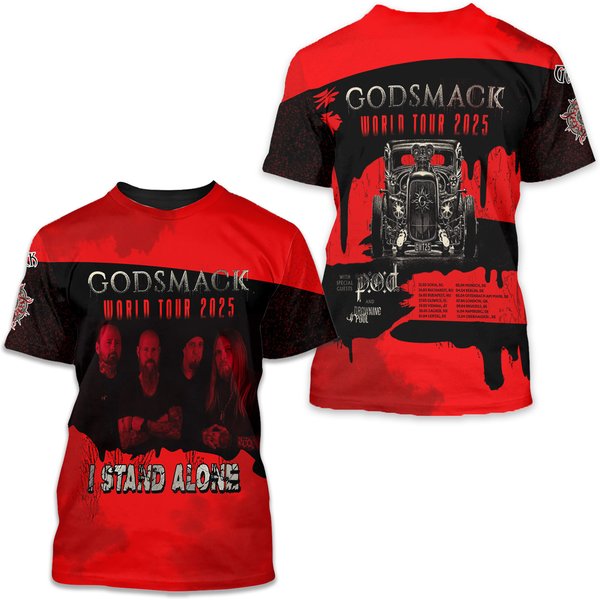 Godsmack World Tour 2025 I Stand Alone 2025 T-Shirt 3D-image