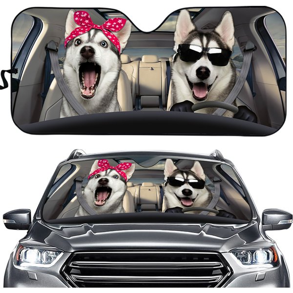 Husky Car Sunshade-image