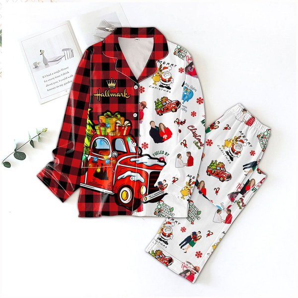 Christmas Hallmark Pajamas Set, Hallmark Christmas Pajamas