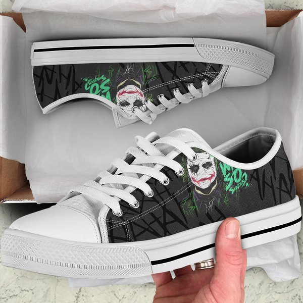 Joker Why So Serious Canvas Sneakers Low Top Shoes-image