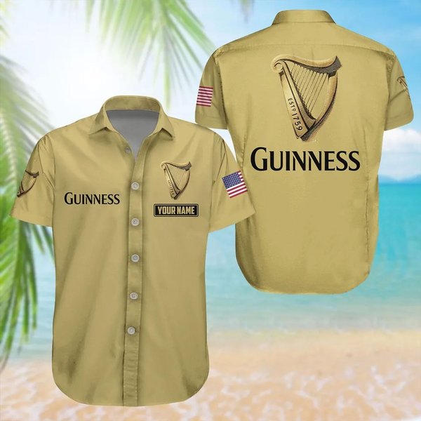Customized Guinness Button-Up Shirt-image