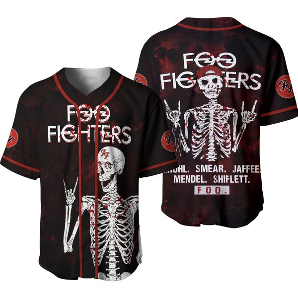 Fooo Fighterr Rock Band Baseball Jersey Shirt-image