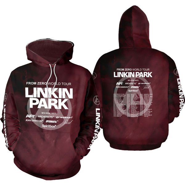 Bg Linkin Park From Zero World Tour 3D Hoodie, Unisex All Size-image