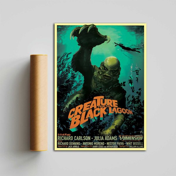 Creature From The Black Lagoon - Vintage Horror Movie Poster-image