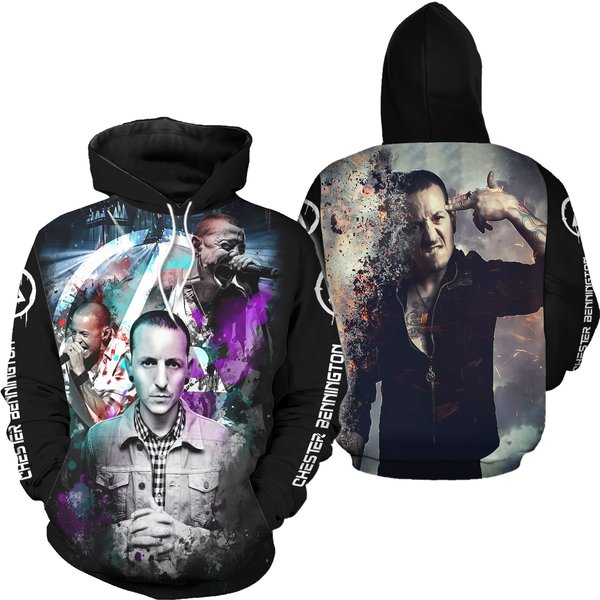 Chester Bennington Legends Never Die Hoodie 3D Gift For Fan-image