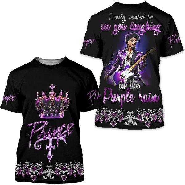 Pur Rain Shirt, Prince Pur Rain Shirt, Prince Purple 3D Shirt-image