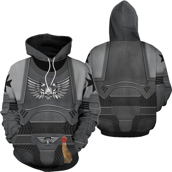 Space Marines Black Templars Warhammer Costume Hoodie Sweatpants Tracksuit