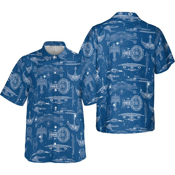 Trek Starship Empire All Hawaiian, Summer Party Shirt, Buttom Down Shirt-image