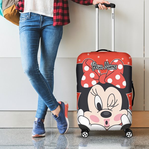 Custom Mouse Luggage Cover, Cute Mouse Suitcase Cover, Cartoon Luggage Protector, Movie Family Vacation Gift-image