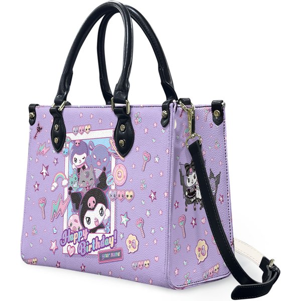 Personalized Kuromi Handbag, Gift For Family, Gift For Happybirthday