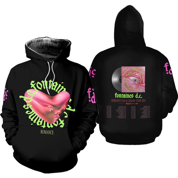 Fontaines D.C. Romance Usa And Canada Tour 2024 3D Hoodie-image
