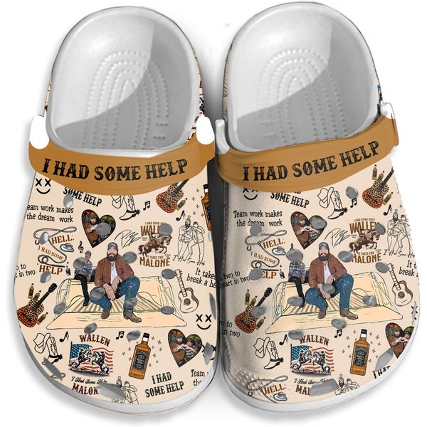 Post Malone Shoes, I Had Some Help Shoes, Post Malone Clogs-image