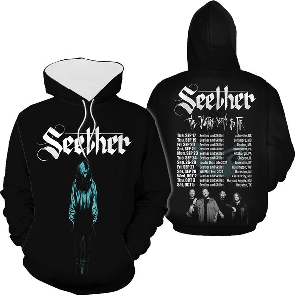 3d Hoodie, Seether The Surface Seems So Far Tour Hoodie