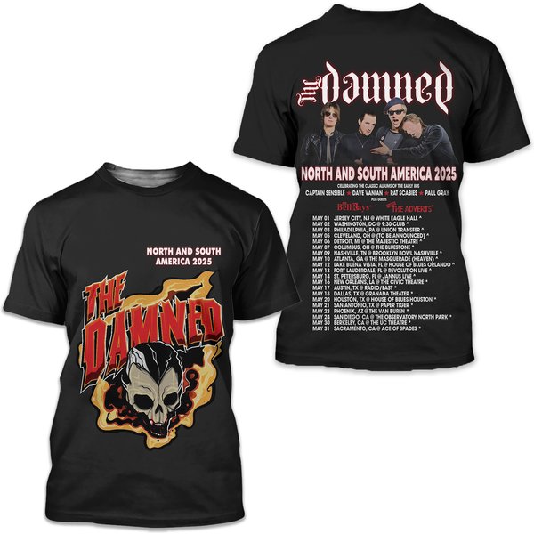 The Damned North And South American Tour 2025 3D T-Shirt-image
