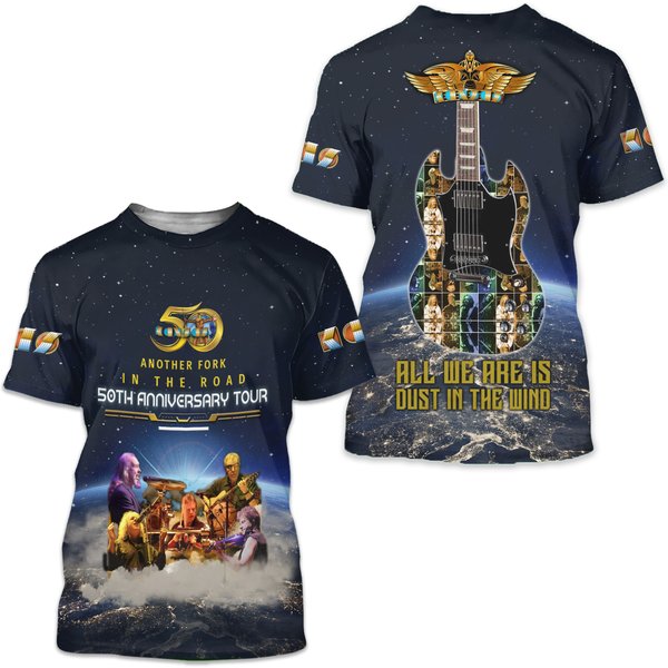 Kansas Band Another Fork In The Road 50 Years Of Kansas 3D T-Shirt-image