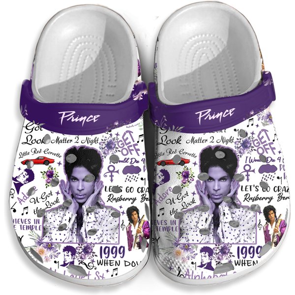 Prince Purple Clogs, Pur Rain Sandals, Prince Men Clogs-image
