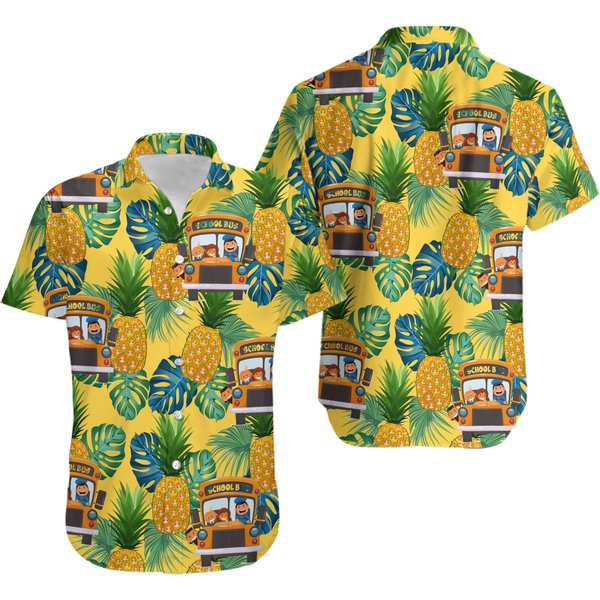 School Bus Driver Beach Holiday Unisex Summer Hawaiian Shirt-image