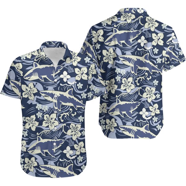 Great White Shark Hawaiian Shirt-image