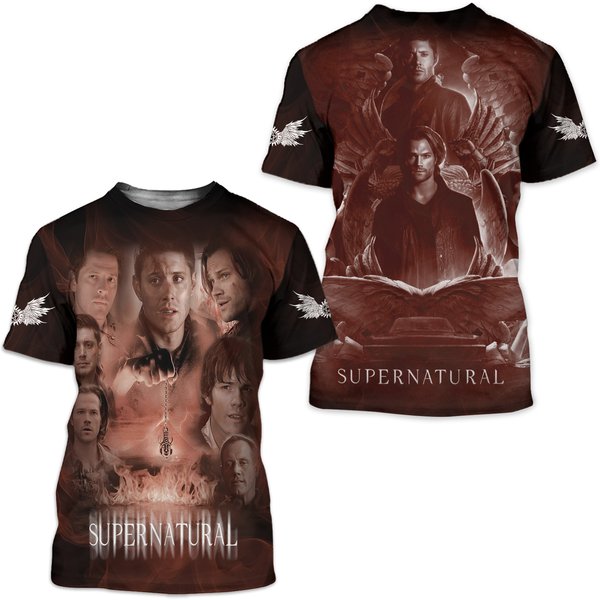 Supernatural 20 Anniversary 2005-2025 Signature Thank You For The Mem 3D T-Shirt-image