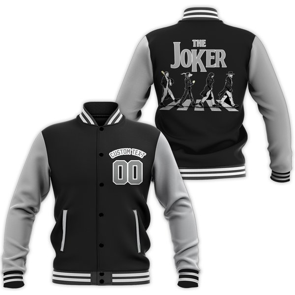Custom Joker Fear Unisex Varsity Jacket, The Joker Baseball Jacket