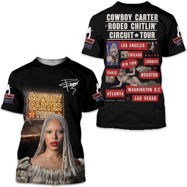 Beyonce Cowboy Carter Tour 3D T Shirt-image
