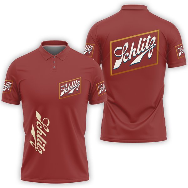 Schlitz Red Unisex Polo Shirt