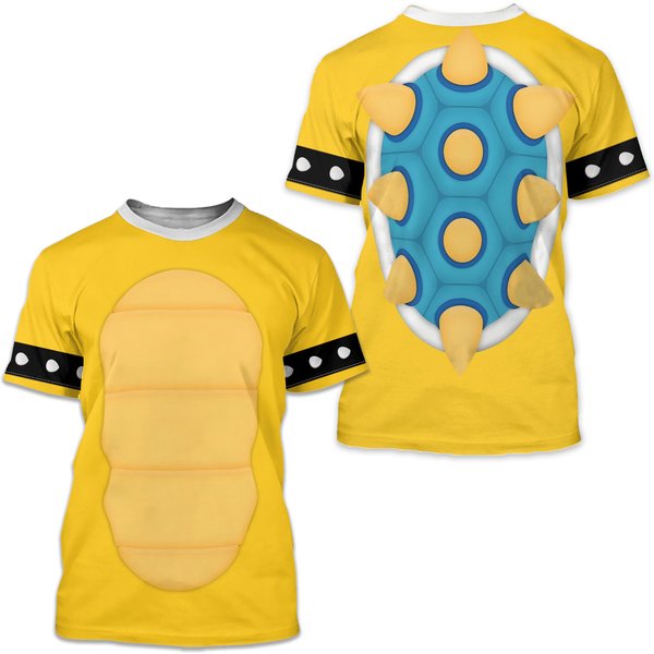 Mario Bowser 3D Full Over Print Shirt| Bowser Costume Shirt-image