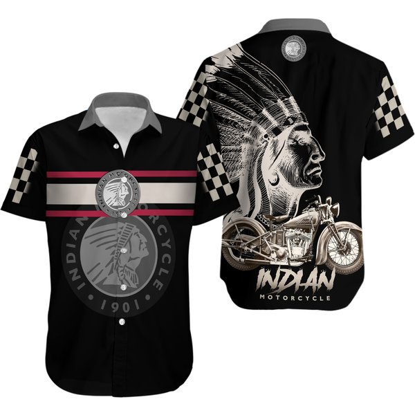 Original Motorcycle Button Hawaiian Shirt-image