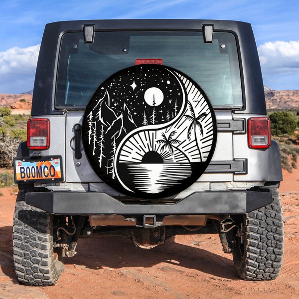 Yin Yang Tree Of Life Spare Tire Cover-image