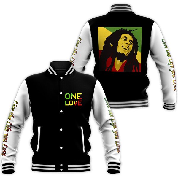 Bob Marley Music Baseball Jacket For Fan-image