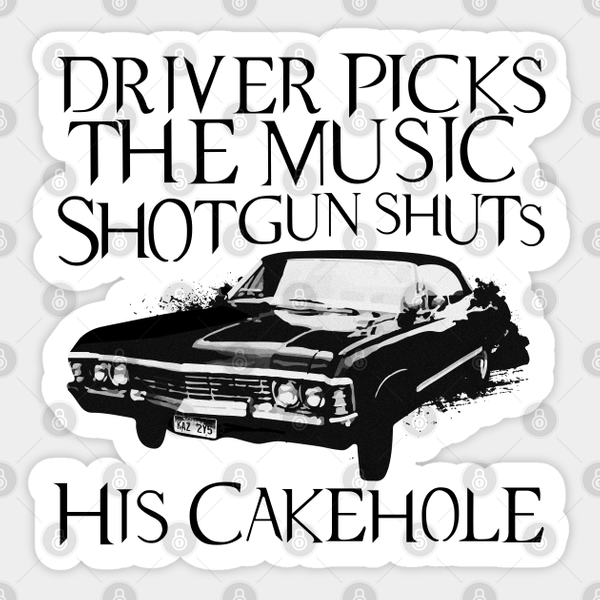 Driver Picks The Music - Supernatural - Sticker-image