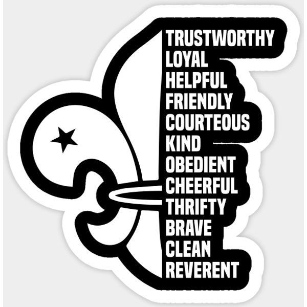 Fleur De Lis Scouting Logo Scouts Law - Scout - Sticker-image
