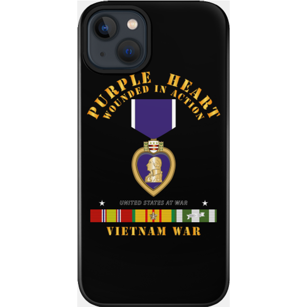 Purple Heart - Wia W Vn Svc - Purple Heart Wia W Vn Svc - Phone Case