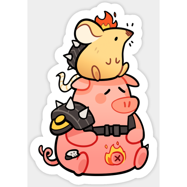 Junkrat N Roadhog - Overwatch - Sticker-image