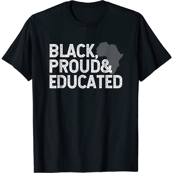 Black History Month T Shirt - Black Proud Educated Gift Tee-image